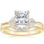 Elegant Cushion Cut Moissanite Engagement Ring