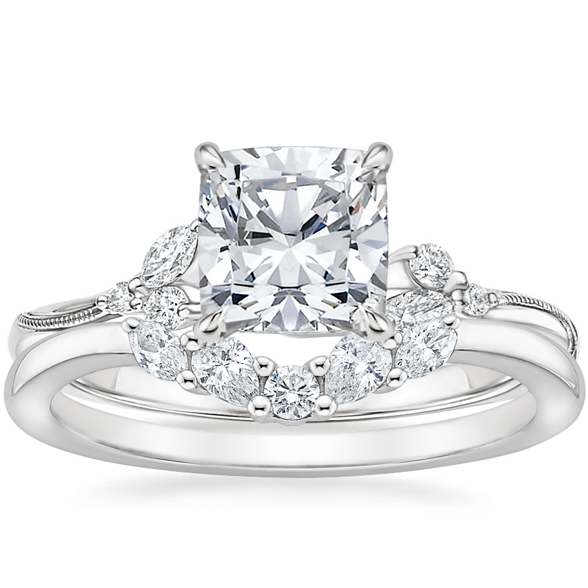 Elegant Cushion Cut Moissanite Engagement Ring