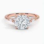 Elegant Cushion Moissanite Engagement Ring with Accent Stones