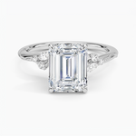 Elegant Emerald Cut Moissanite Engagement Ring