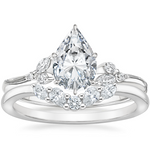 Elegant Pear Shaped Moissanite Engagement Ring