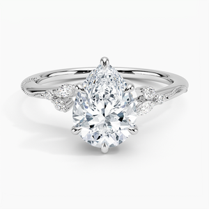 Elegant Pear Shaped Moissanite Engagement Ring Copy