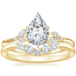 Elegant Pear Shaped Moissanite Engagement Ring