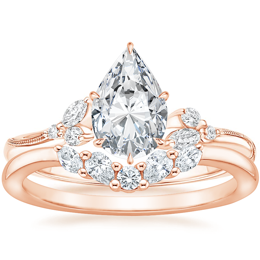 Elegant Pear Shaped Moissanite Engagement Ring