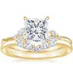 Elegant Princess Cut Moissanite Engagement Ring