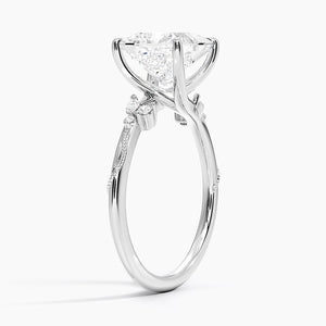 Elegant Princess Cut Moissanite Engagement Ring