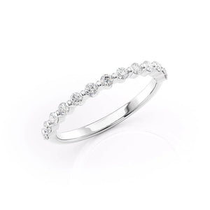 Elegant Round Cut Moissanite Wedding Band