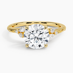 Elegant Round Shaped Moissanite Engagement Ring