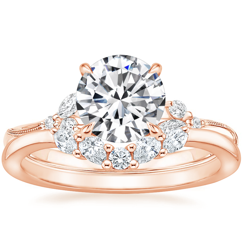 Elegant Round Shaped Moissanite Engagement Ring