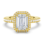 Emerald Cut Moissanite Bridal Set