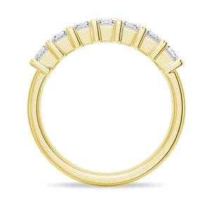 Emerald Cut Moissanite Eternity Wedding Band