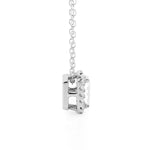 Emerald Cut Pavé Moissanite Halo Necklace