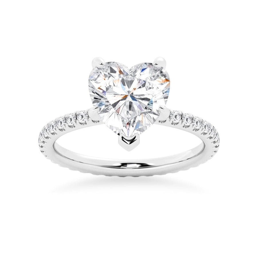 Endless Love Heart-Shaped Moissanite Engagement Ring