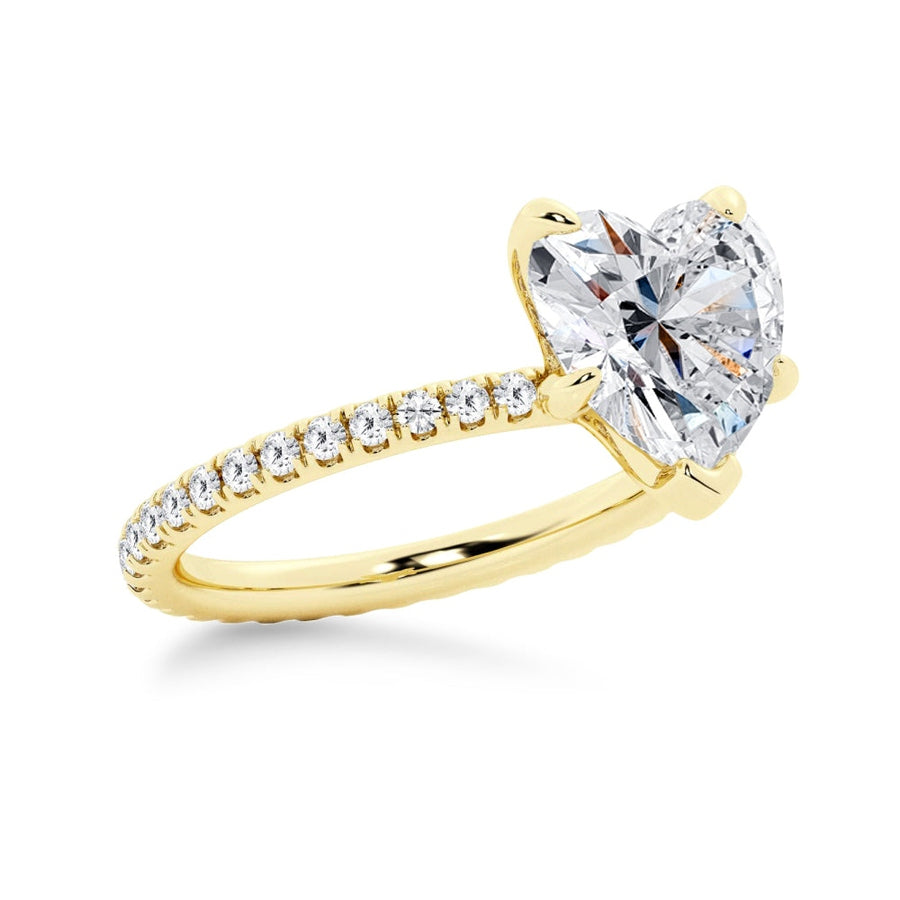 Endless Love Heart-Shaped Moissanite Engagement Ring