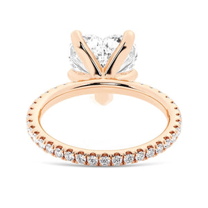 Endless Love Heart-Shaped Moissanite Engagement Ring