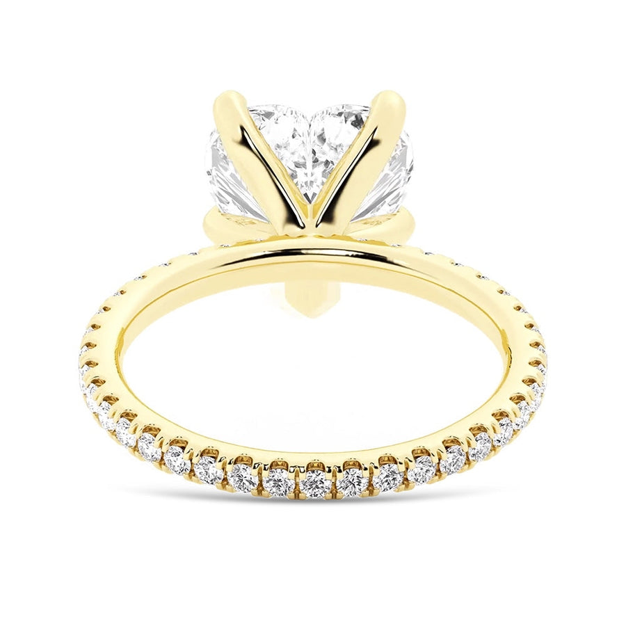 Endless Love Heart-Shaped Moissanite Engagement Ring