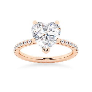 Endless Love Heart-Shaped Moissanite Engagement Ring