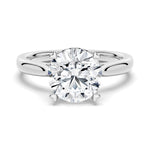 Eternal Heart Solitaire Round Moissanite Ring