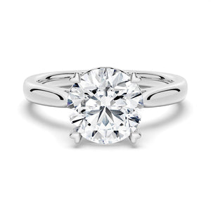 Eternal Heart Solitaire Round Moissanite Ring