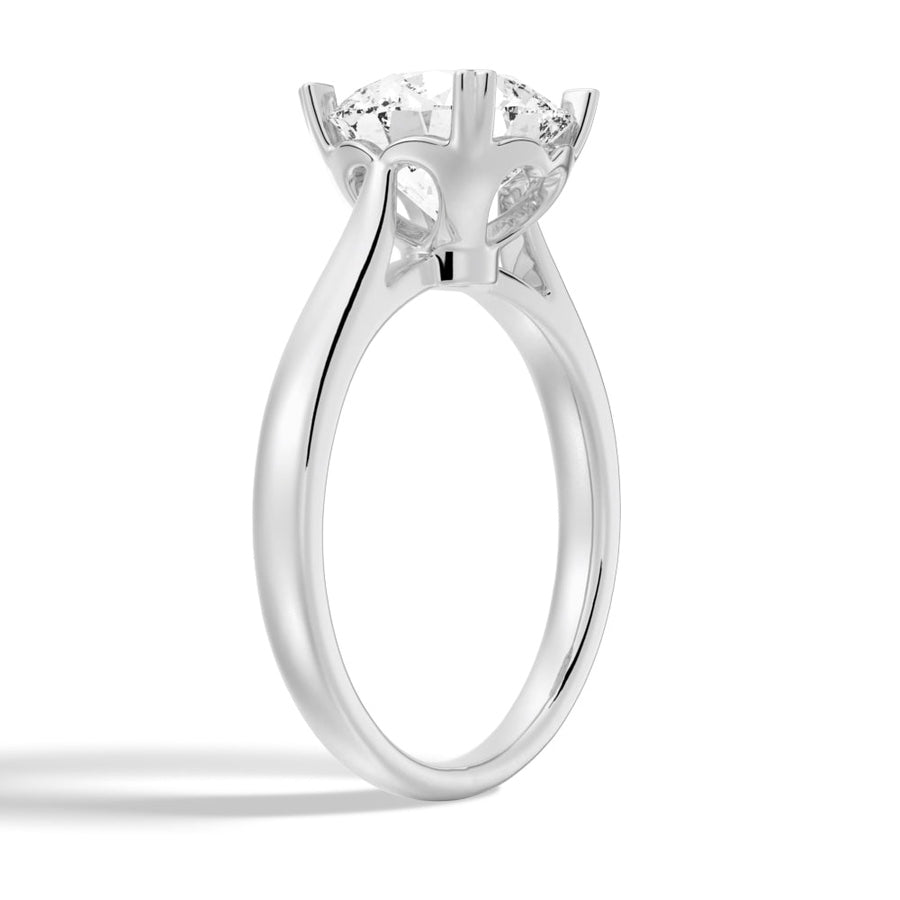 Eternal Heart Solitaire Round Moissanite Ring