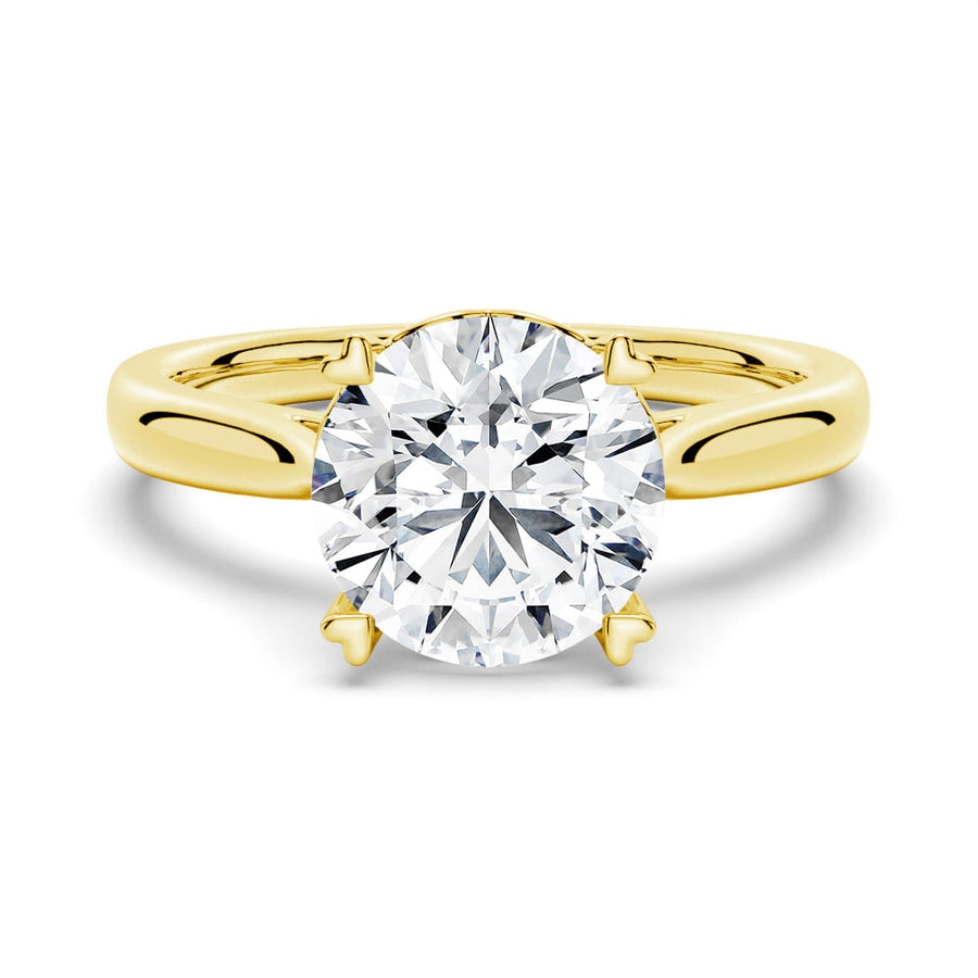 Eternal Heart Solitaire Round Moissanite Ring