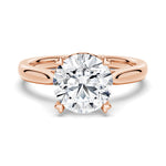 Eternal Heart Solitaire Round Moissanite Ring