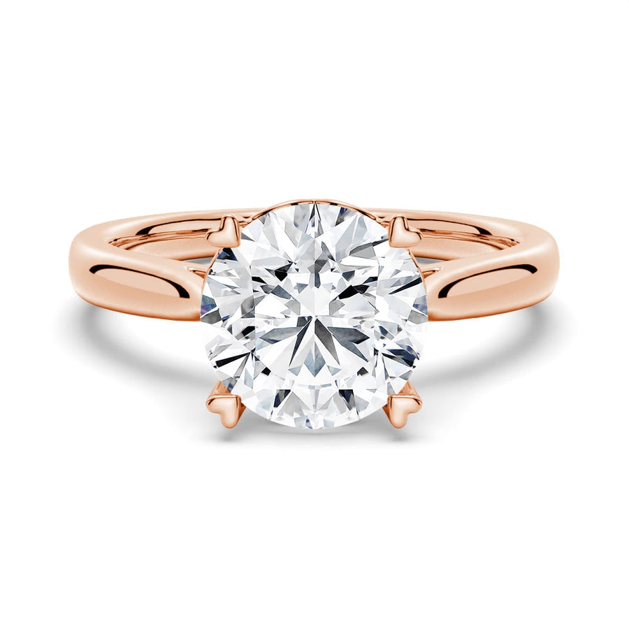 Eternal Heart Solitaire Round Moissanite Ring