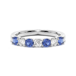 Eternal Sapphire Serenade Moissanite Wedding Band