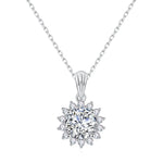 Flower Shaped Moissanite Necklace