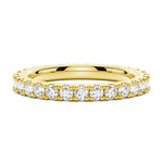 French Pave Round Cut Moissanite Eternity Band