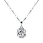 Halo Cushion Moissanite Necklace