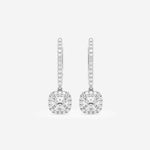 Halo Cushion Pavé Moissanite Earrings