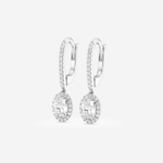 Halo Oval Pavé Moissanite Earrings