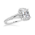 Halo Princess Shaped Moissanite Bridal Set