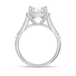 Halo Round Shaped Moissanite Engagement Ring