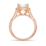 Halo Round Shaped Moissanite Engagement Ring