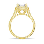 Halo Round Shaped Moissanite Engagement Ring