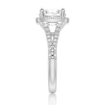 Halo Round Shaped Moissanite Engagement Ring