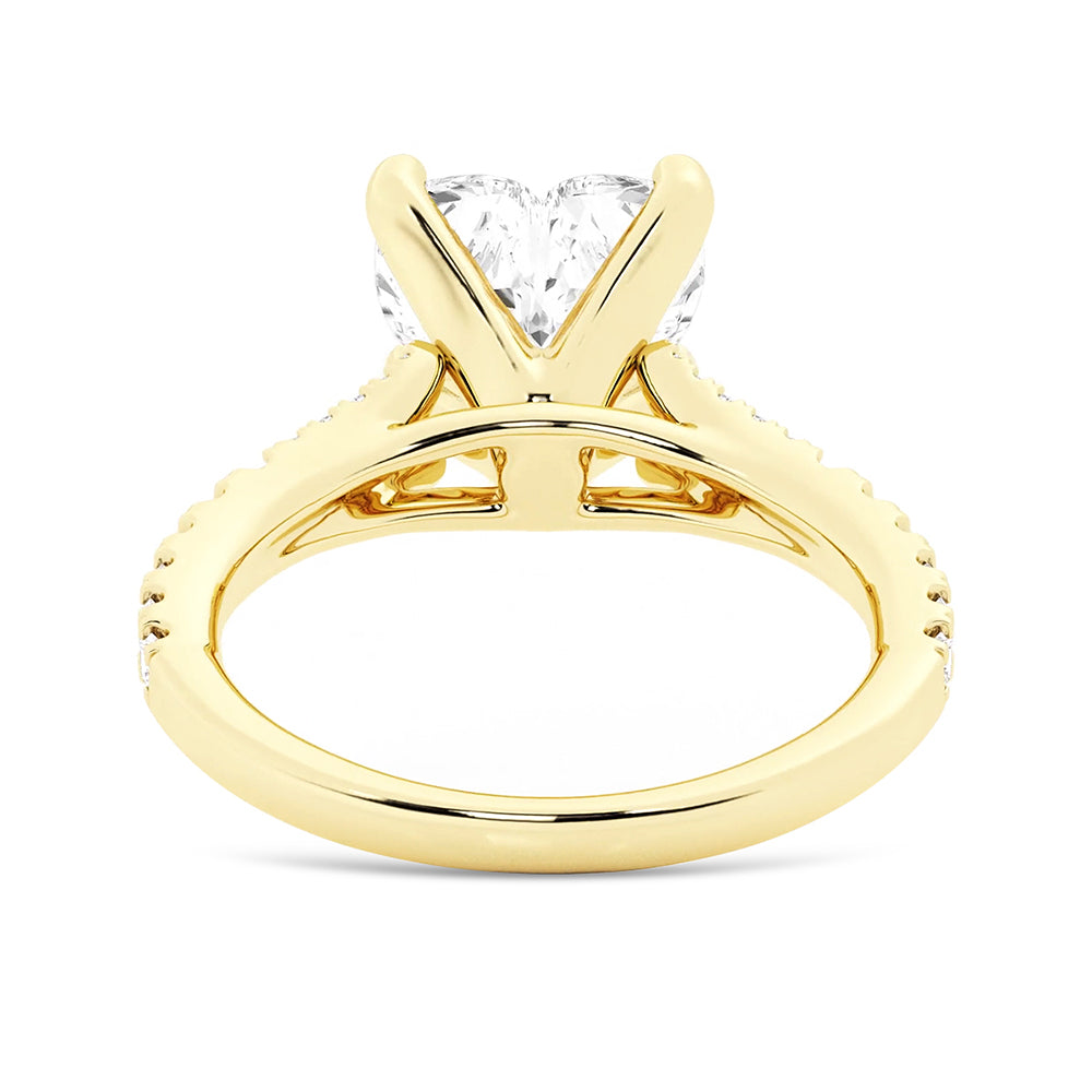 Heart Shaped Split-Shank Moissanite Engagement Ring