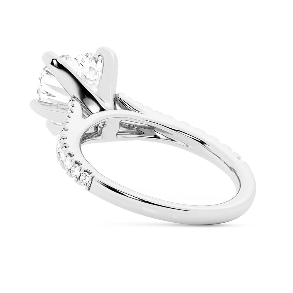 Heart Shaped Split-Shank Moissanite Engagement Ring