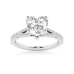 Heart Shaped Split-Shank Moissanite Engagement Ring