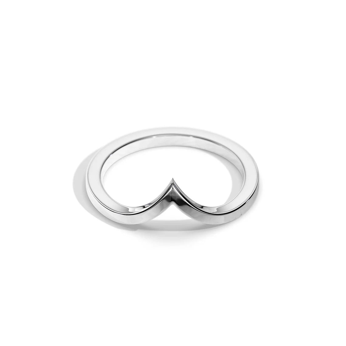 High Polished V-Shape Wedding Band