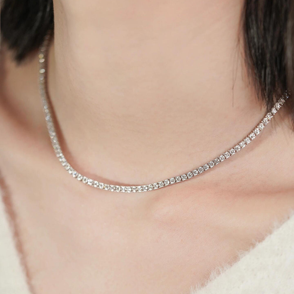 Iced Moissanite Tennis Necklace