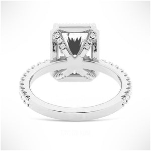 Love Promise Radiant Cut Moissanite Halo Ring