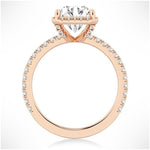 Love Promise Radiant Cut Moissanite Halo Ring