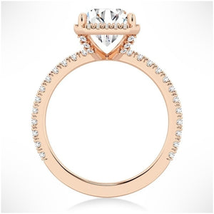 Love Promise Radiant Cut Moissanite Halo Ring