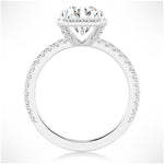 Love Promise Radiant Cut Moissanite Halo Ring