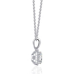 Luxury Round Cut Halo Moissanite Necklace