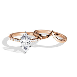 Marquise Cut Moissanite Bridal Set