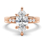 Marquise Moissanite Engagement Ring With Accents